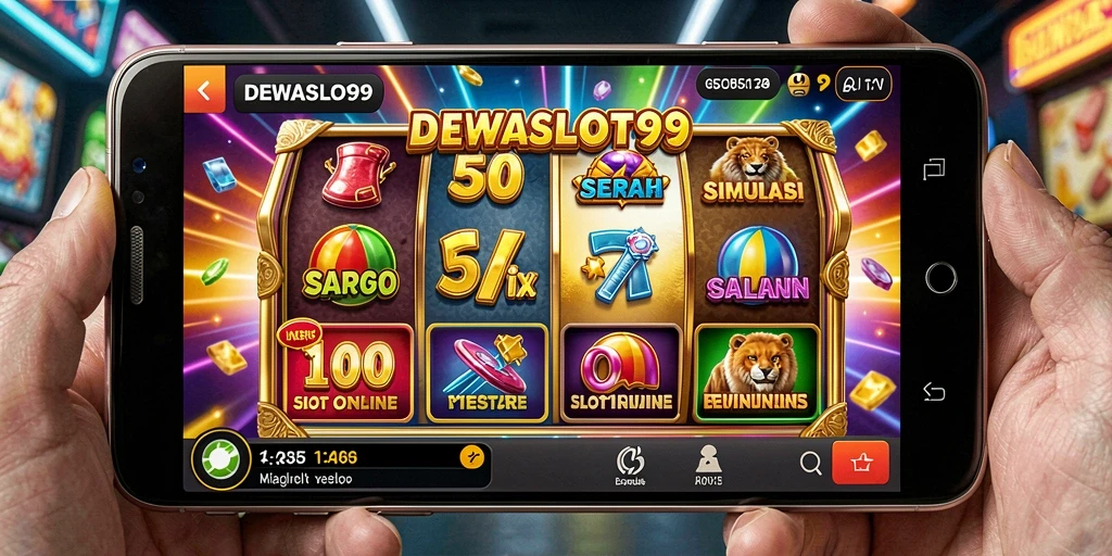 Screenshot DEWASLOT99 menampilkan gameplay slot yang mendebarkan dan interaktif.