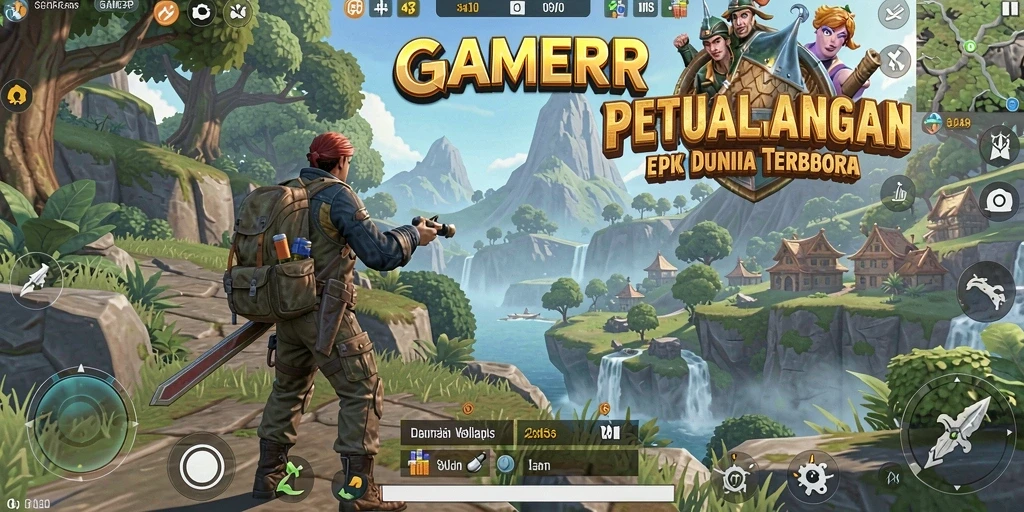 Screenshot menunjukkan aksi mendebarkan dalam petualangan RPG.
