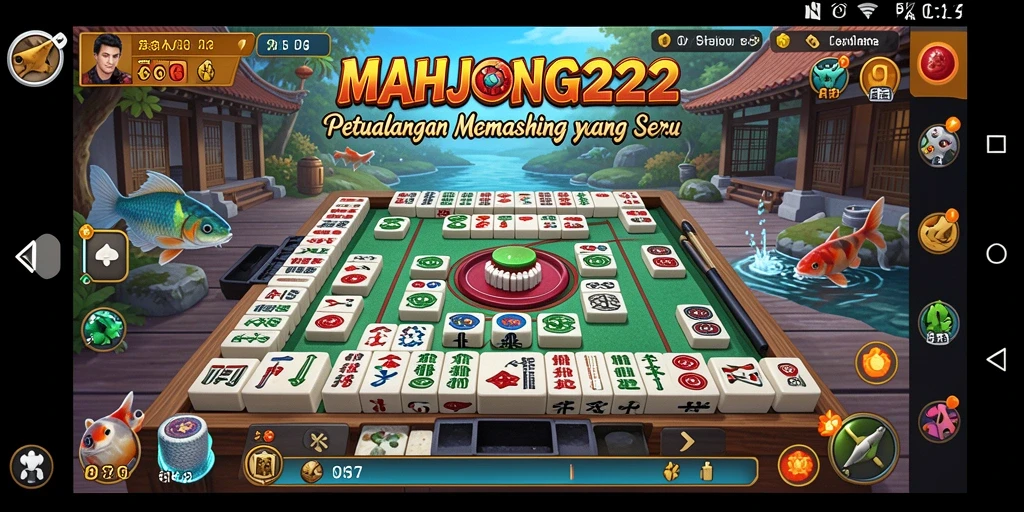 Gameplay memancing seru di MAHJONG222 dengan berbagai lokasi menarik.