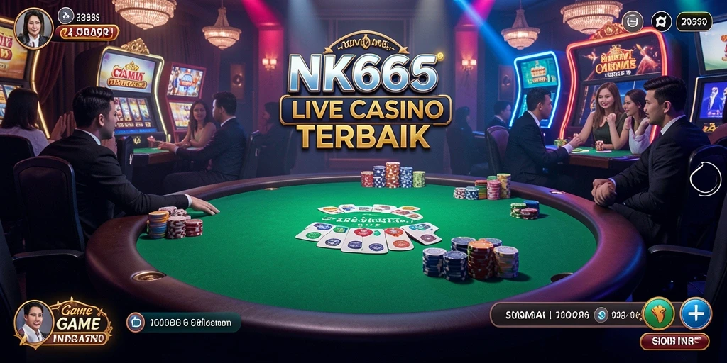 Tampilan gameplay live kasino NK666 yang nyata dan mendebarkan.