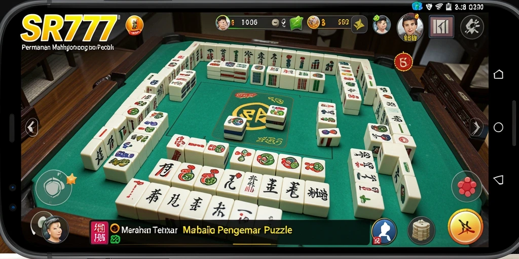 Screenshot SR777 menampilkan gameplay seru Mahjong yang menarik.